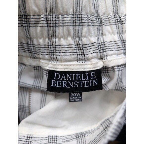 Danielle Bernstein Women's Short Plaid Cuffed Pleated Elastic Back High Rise 20W - Picture 11 of 11